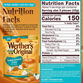 Hominics Werther's salted caramel creme bag ideal for gifting.