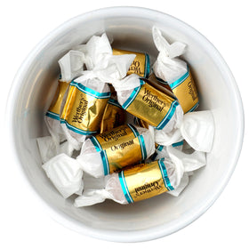 Party platter display of Werther's Original Salted Creme Soft Caramels for gatherings.