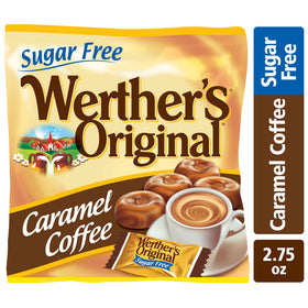 Werther's Original sugar-free caramel coffee candies individually wrapped for freshness and portability.