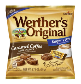 Werther's Original Sugar Free caramel chocolate—creamy caramel meets rich chocolate.