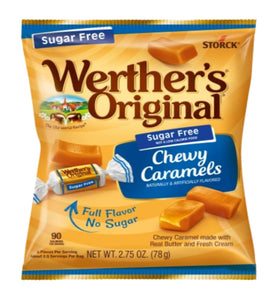 Werther's Original Sugar Free caramel coffee—bold coffee notes with creamy caramel.