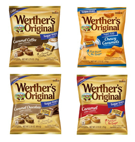 Werther's Original Sugar Free hard caramels—classic flavor with sugar-free indulgence.