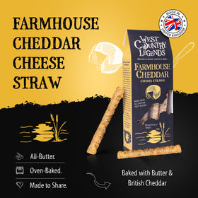 Melted cheddar detail on West Country Legends Cheese Straws after bake