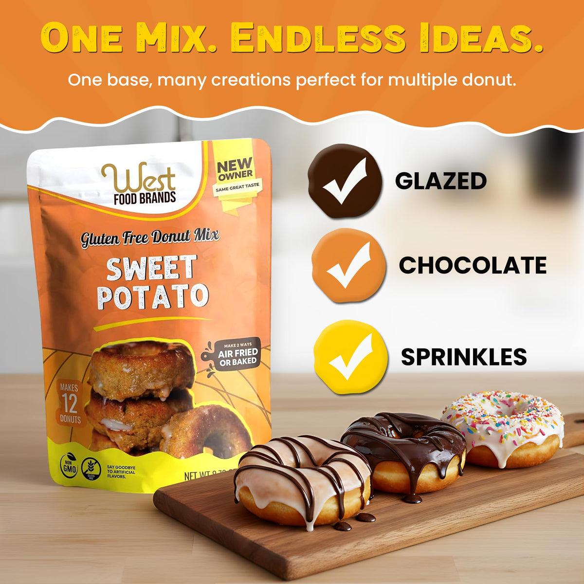 West Food Brands glazed donuts in progress ready for glaze