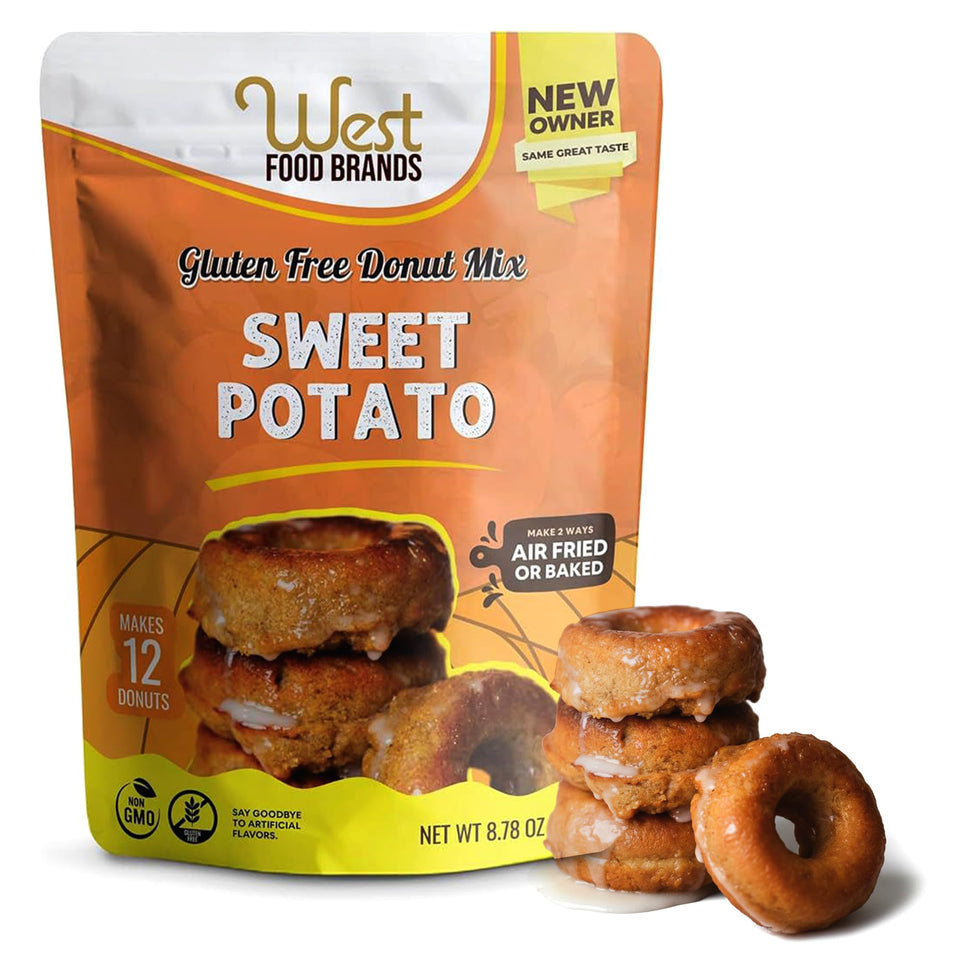 West Food Brands gluten-free sweet potato donut mix pack for easy at-home baking