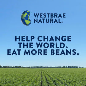 Meal prep scene with Westbrae Salad Beans paired with vegetables.