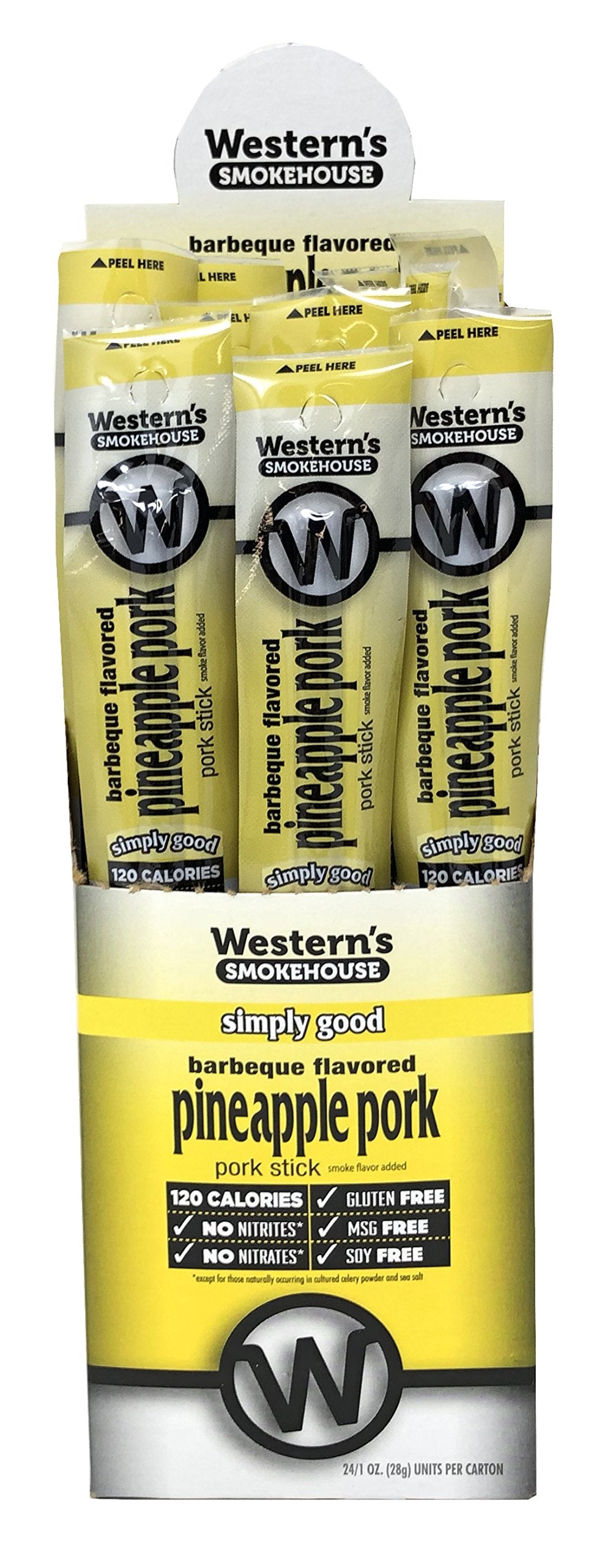 Western's Smokehouse meat sticks close-up showing lean pork and wood-smoked aroma