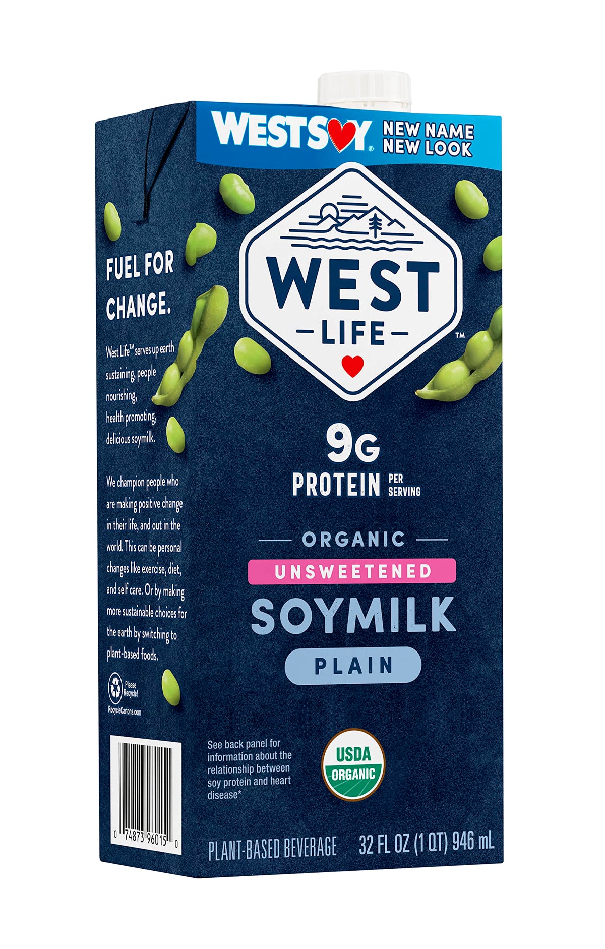West Life Soy Milk carton beside cereal bowl for a creamy breakfast