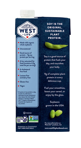Opened West Life Soy Milk carton stored in the fridge after opening