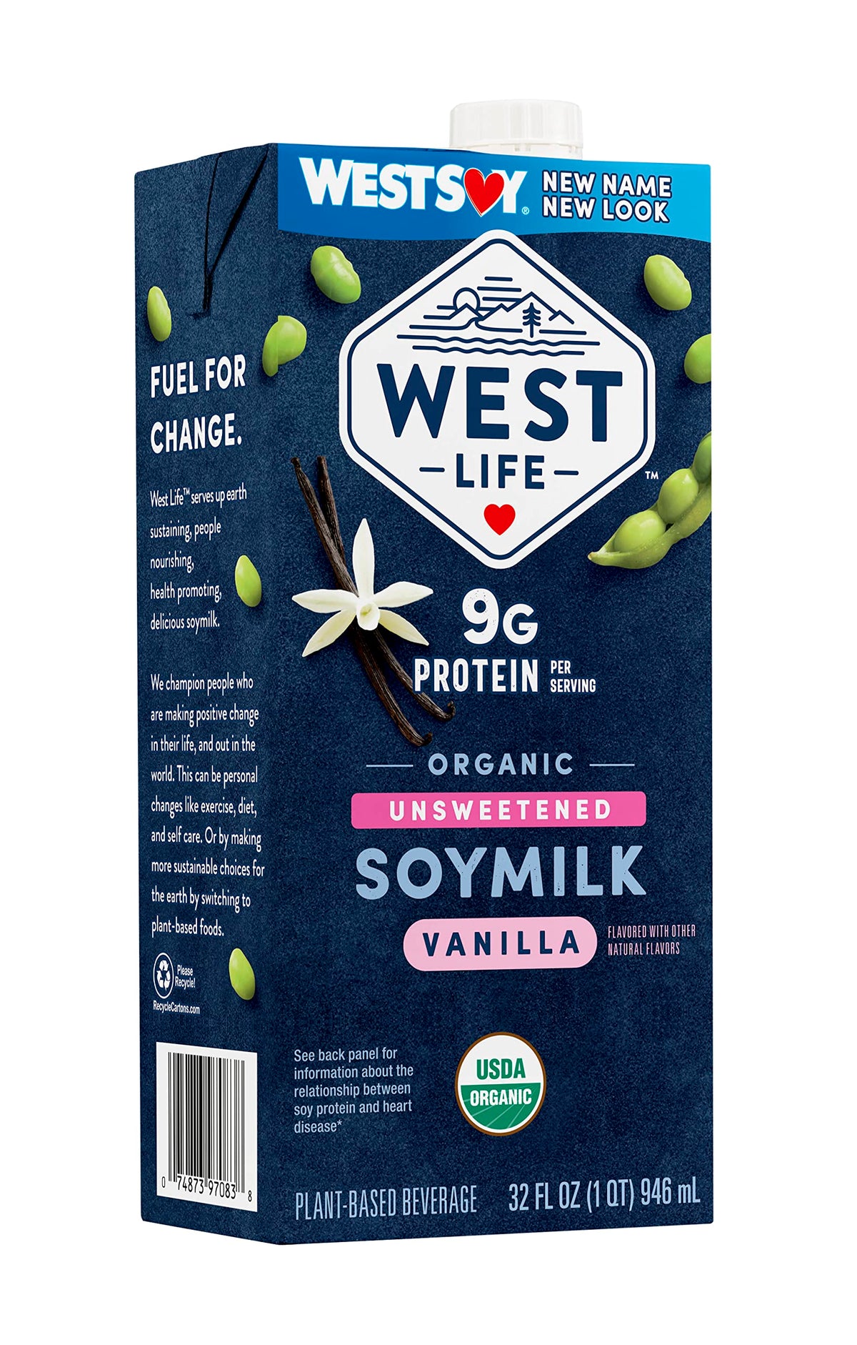 West Life Soy Milk served over cereal for a creamy breakfast.