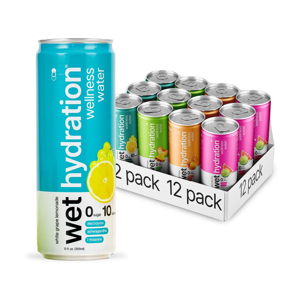 Wet Hydration Peach Pineapple can for zero-calorie refreshment on the go.