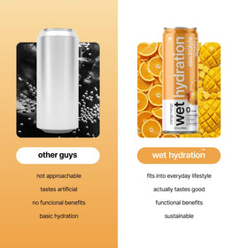 Wet Hydration electrolyte-infused drink supports balanced hydration during workouts and daily activities
