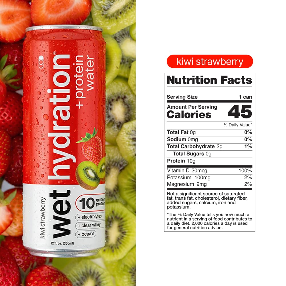 Wet Hydration zero sugar, low calorie, non-carbonated hydration drink can