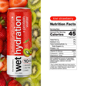 Wet Hydration zero sugar, low calorie, non-carbonated hydration drink can