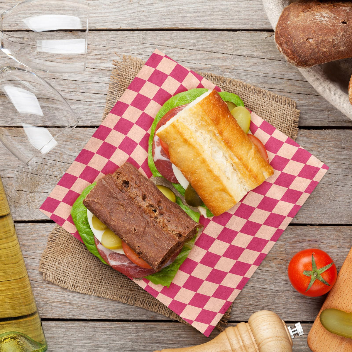 Whaline 60s-70s inspired paper suits casual dining and gifting.