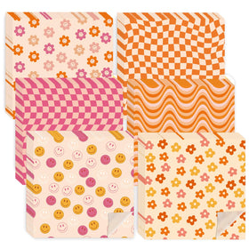 Whaline boho deli paper set with six designs for stylish food presentation.