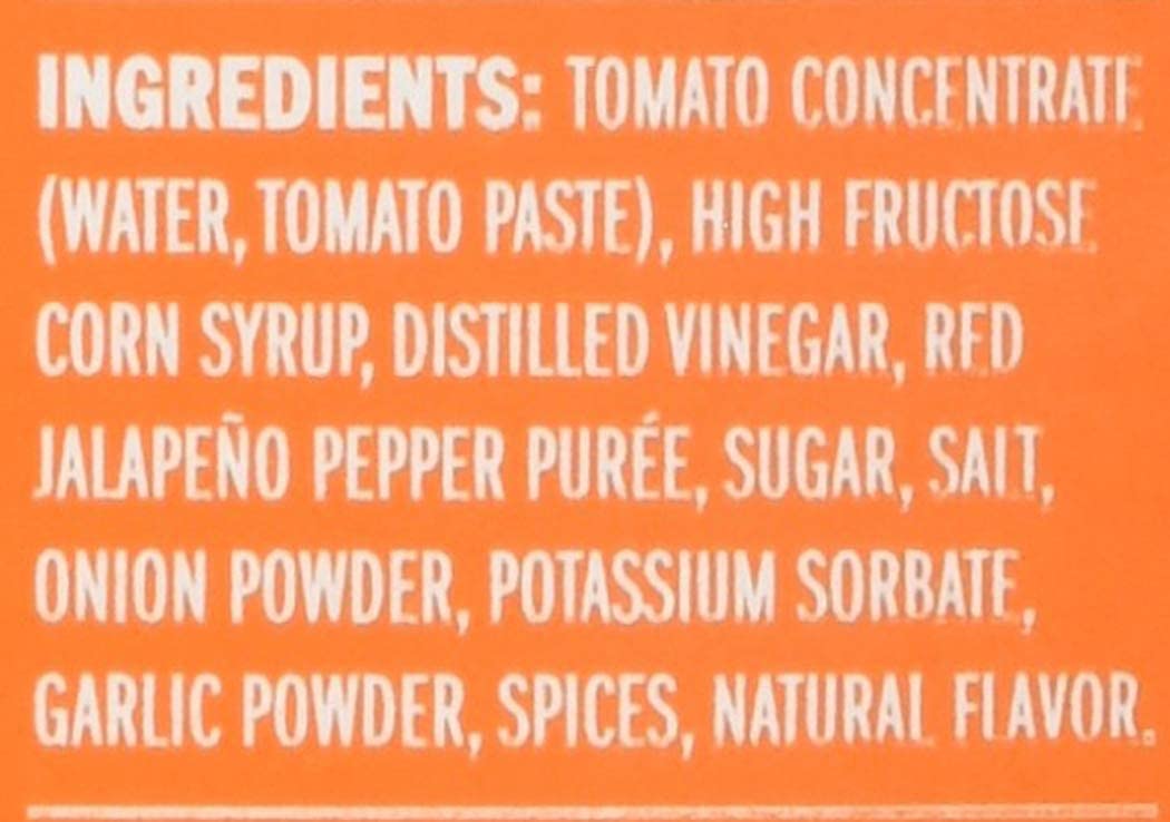 Whataburger Spicy Ketchup 20oz label close-up showcasing branding