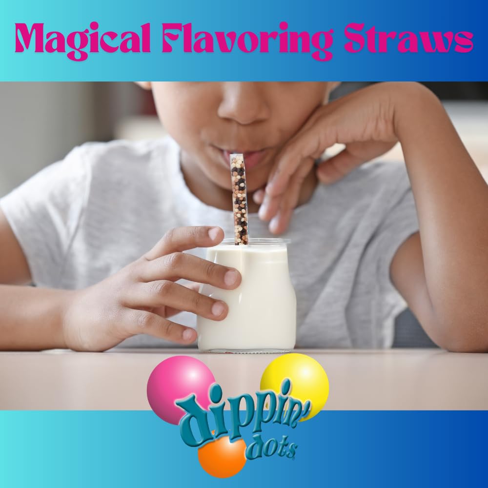 Whatever Brands USA Dippin' Dots cookies-n-cream straw pack for creamy sips.