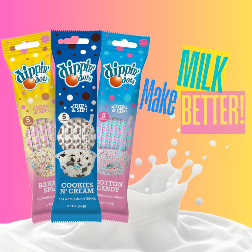 Whatever Brands USA Dippin' Dots trio flavors offer variety.