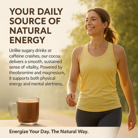 WHDEOW baking and smoothies image demonstrates versatile cocoa flavor and nourishment.