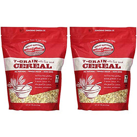 Wheat Montana seven grain flax cereal pack shot, ideal for quick breakfasts.