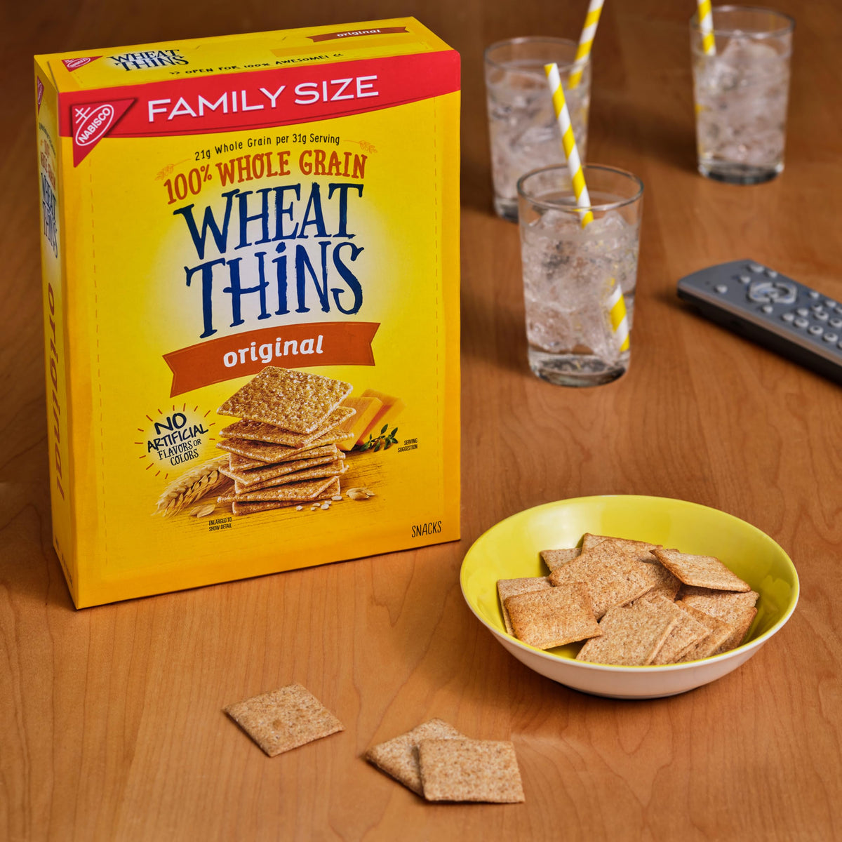 Wheat Thins Original Snacks on a cheese tray for pairing