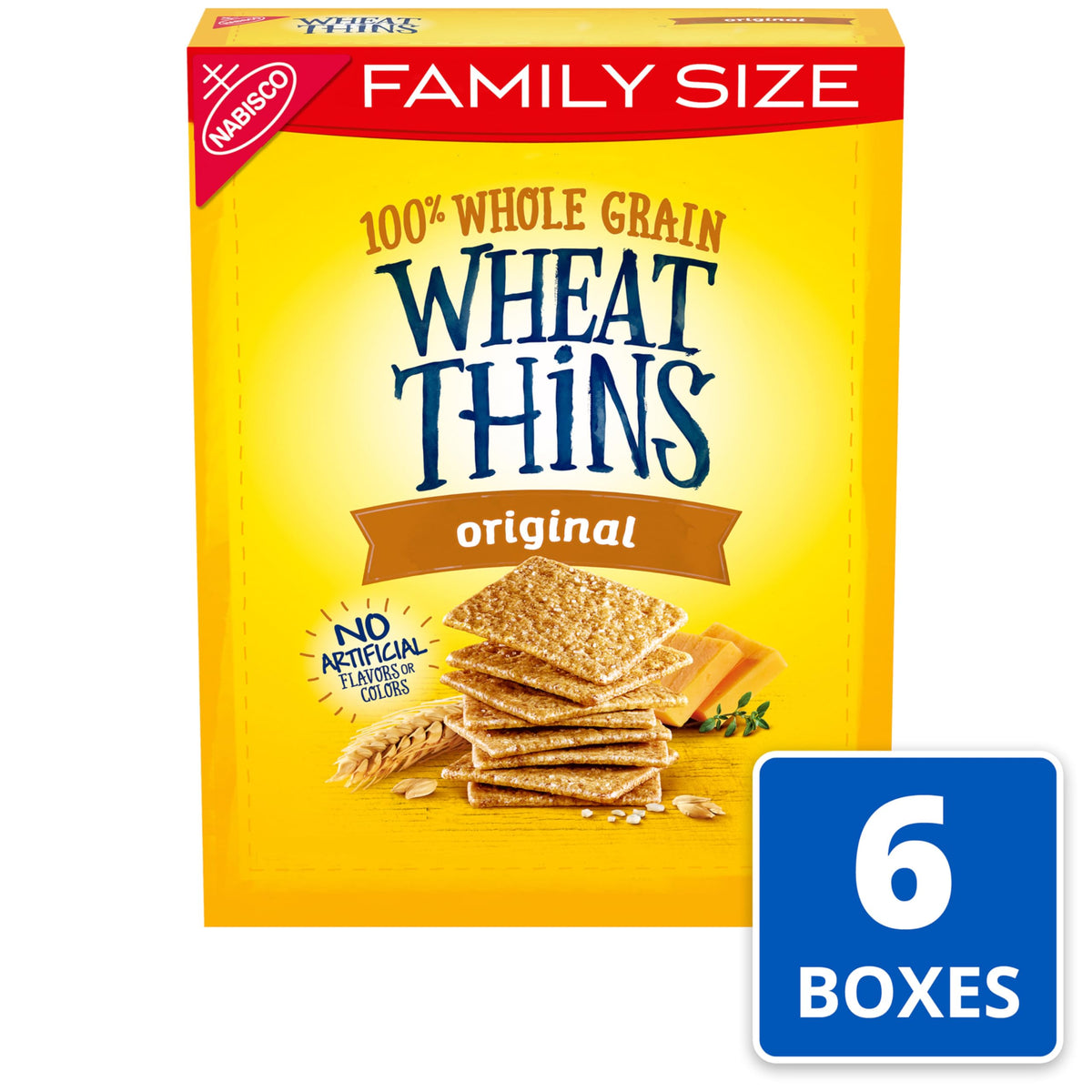 Wheat Thins Original Snacks cracker close-up showing crisp texture