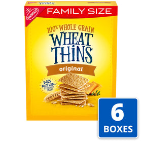 Wheat Thins Original Snacks cracker close-up showing crisp texture