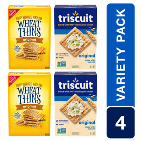Wheat Thins Original Whole Grain crackers bundle for light crunch.