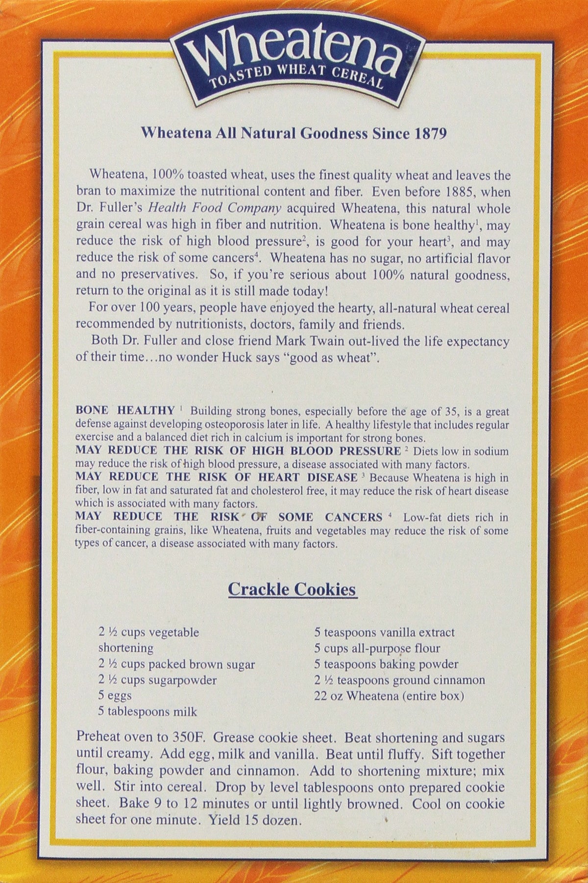 Wheatena toasted wheat cereal in a bowl, great for fiber-rich meals.