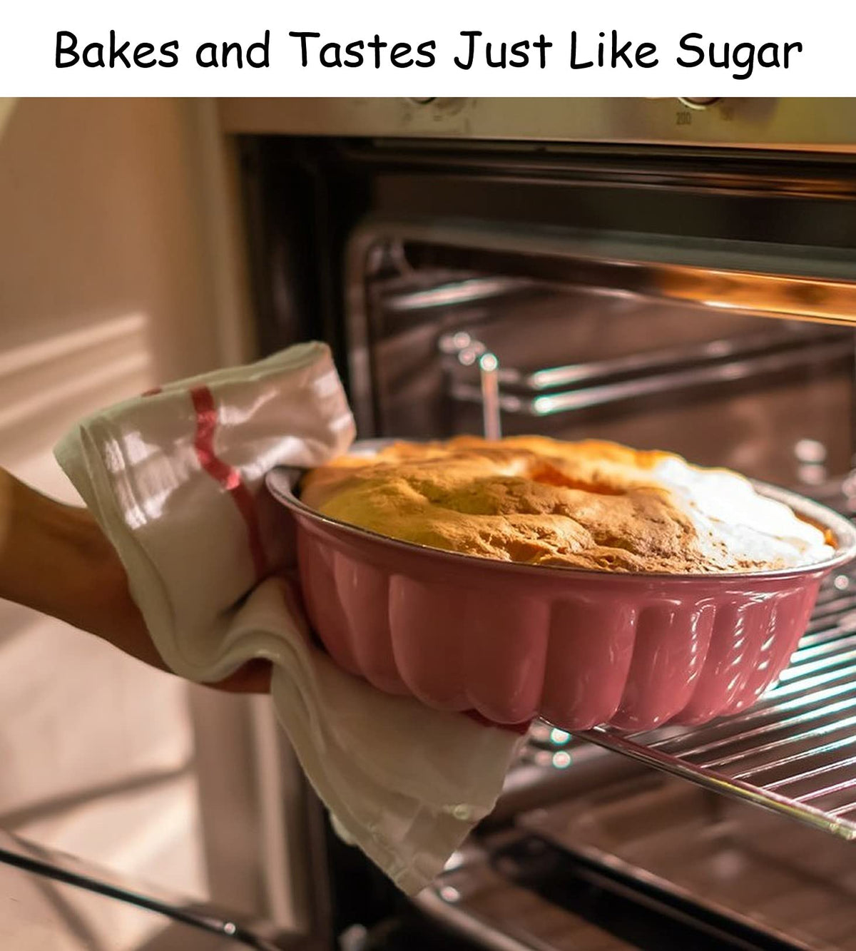 Whey Low baking scene shows easy sugar replacement in cookies and cakes