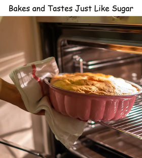 Whey Low baking scene shows easy sugar replacement in cookies and cakes