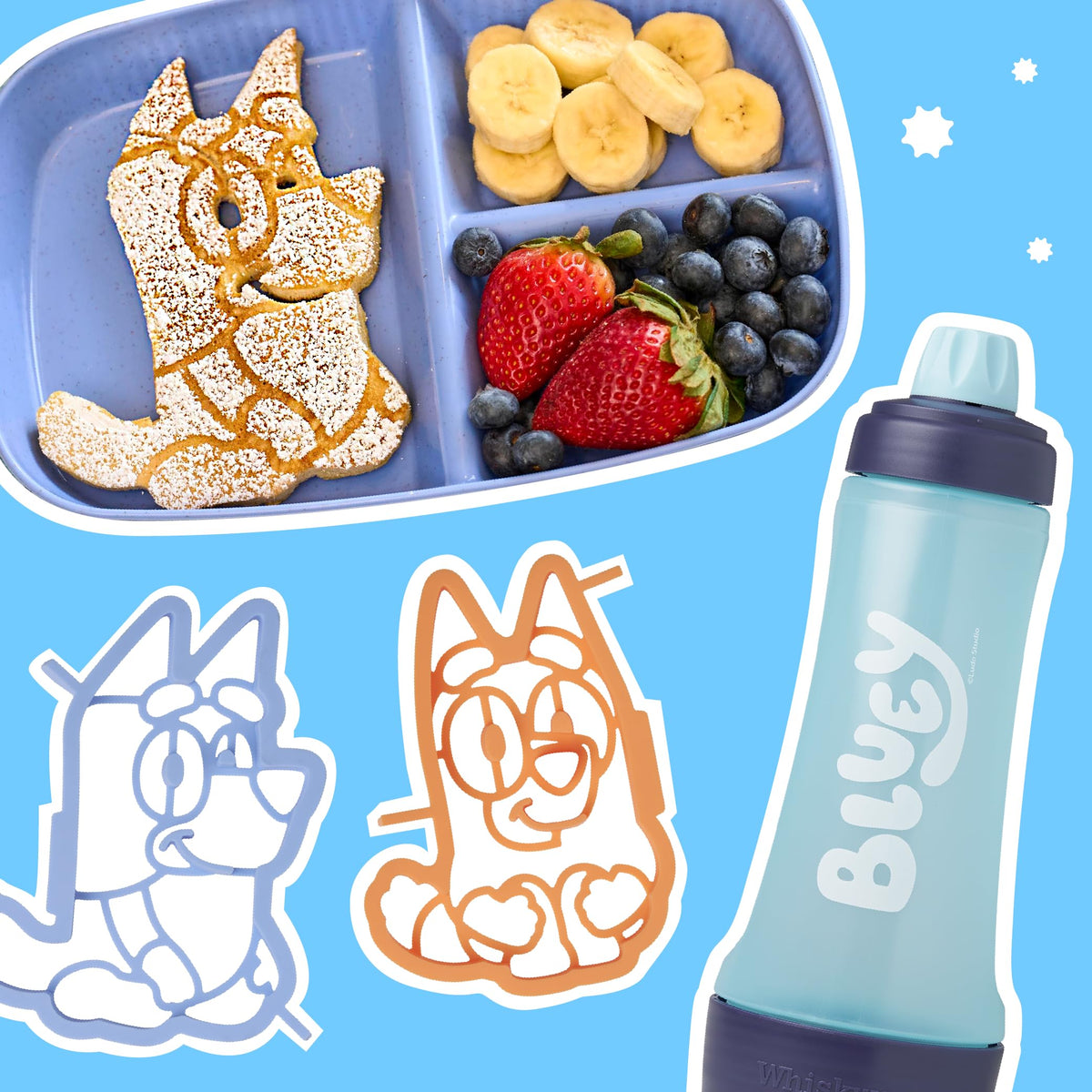 Whiskware Bluey silicone molds for character pancake shapes