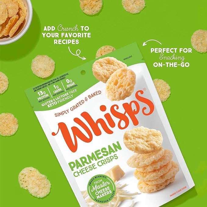 Whisps crisp topping on a salad adds crunch without extra carbs.