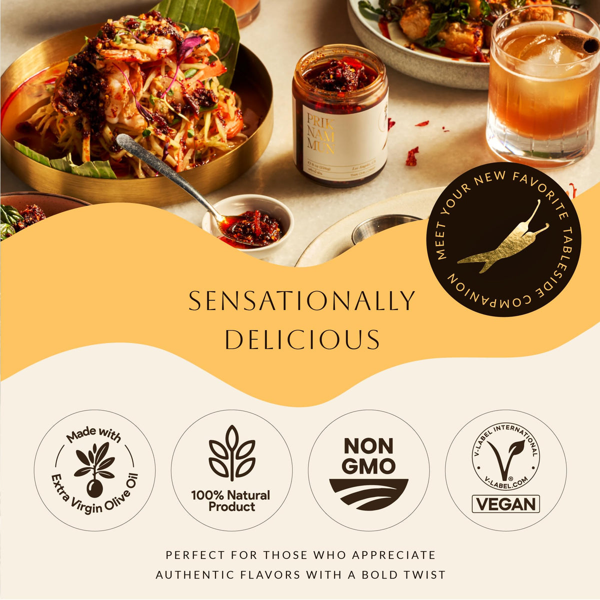 White Elephant Prik Nam Mun olive oil blend adds depth to meals.