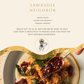 White Elephant Prik Nam Mun rice bowl becomes flavorful with a drizzle.