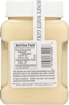 White Gold Honey natural crystallization varies in color and texture.