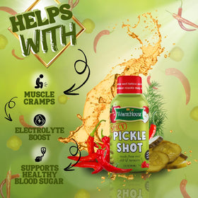 White House Pickle Shots ingredients dill turmeric apple cider vinegar close-up