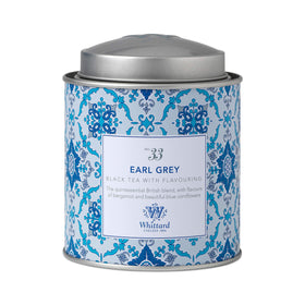 Whittard Earl Grey loose leaf tea in a resealable tin for lasting freshness.