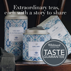 Whittard Earl Grey packaging gift-ready tin for delightful gifting.