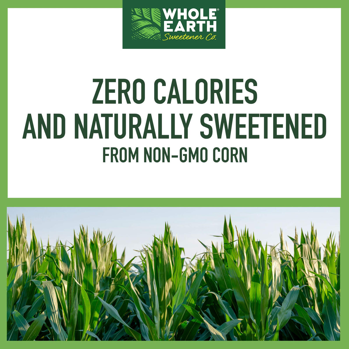 Whole Earth erythritol packaging back showing kosher gluten-free labeling.