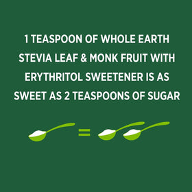 Whole Earth Monk Fruit Sweetener bulk pouch for versatile cooking.