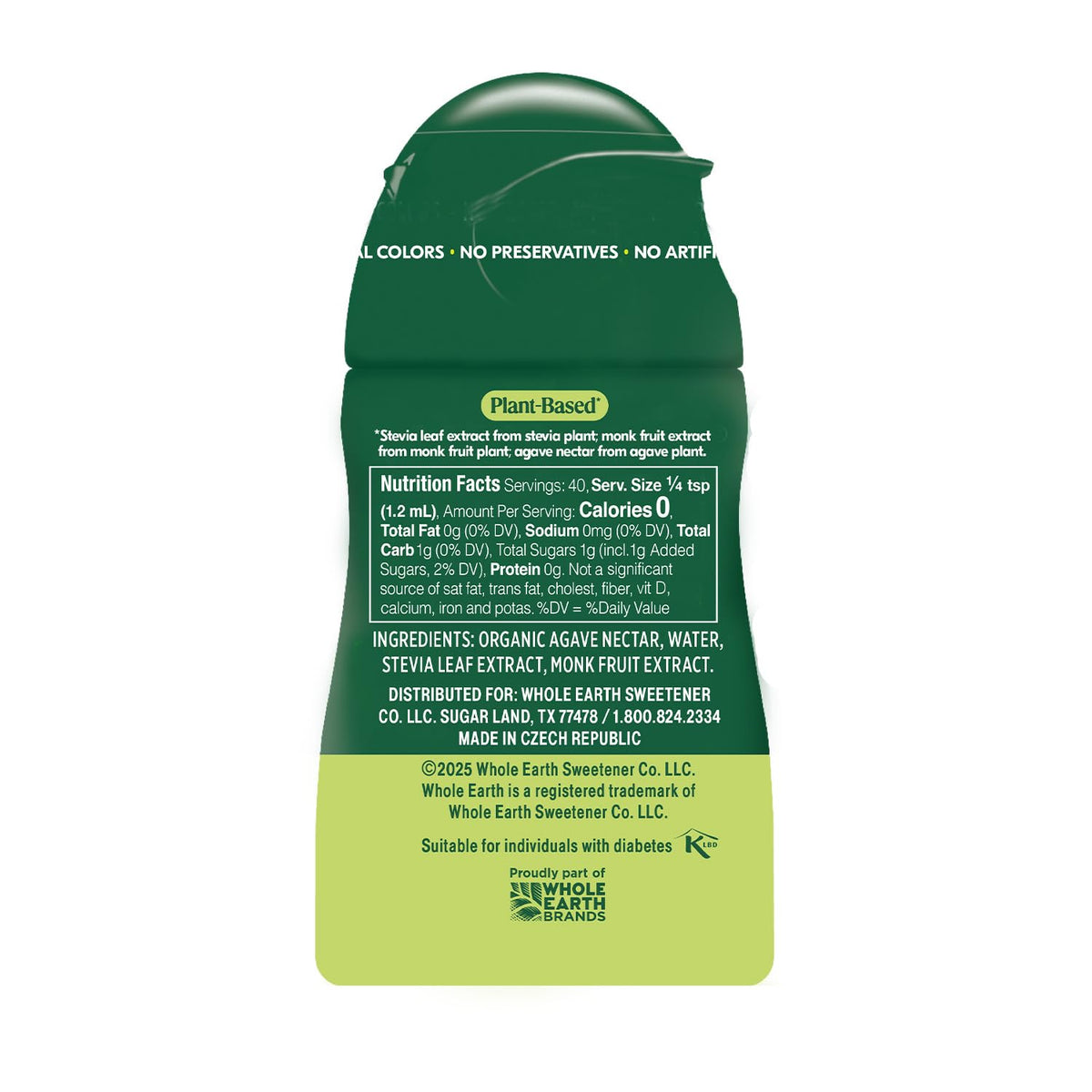 Pour action of Whole Earth Stevia & Monk Fruit adds flavor without sugar