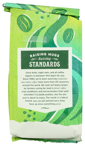 Whole Foods Market Continental Blend label highlights pre-ground convenience.