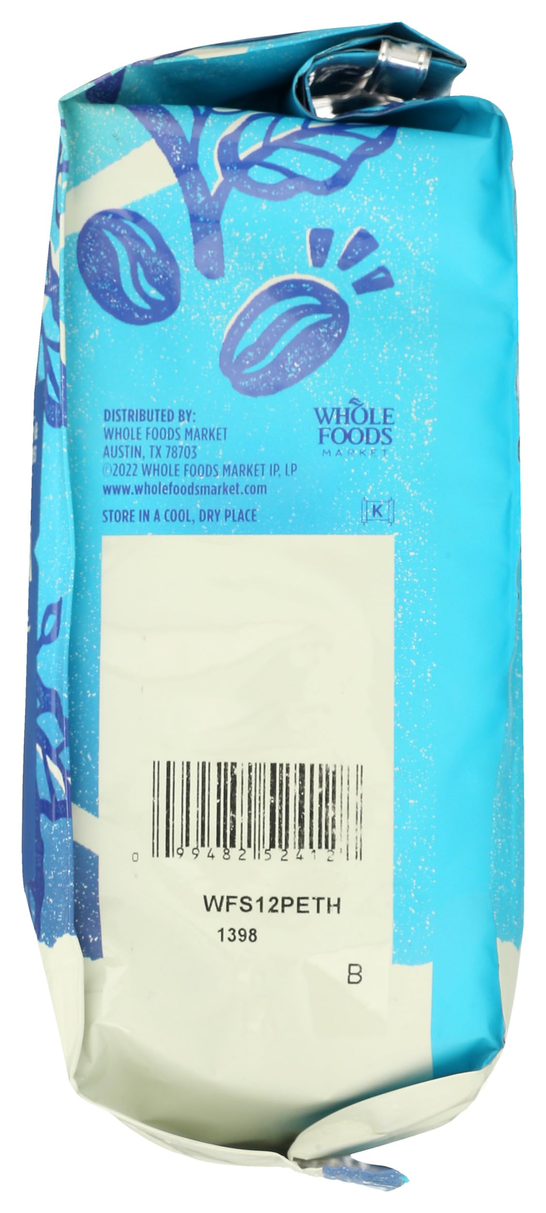Whole Foods Market decaf Ethiopia 12oz bag for home use.