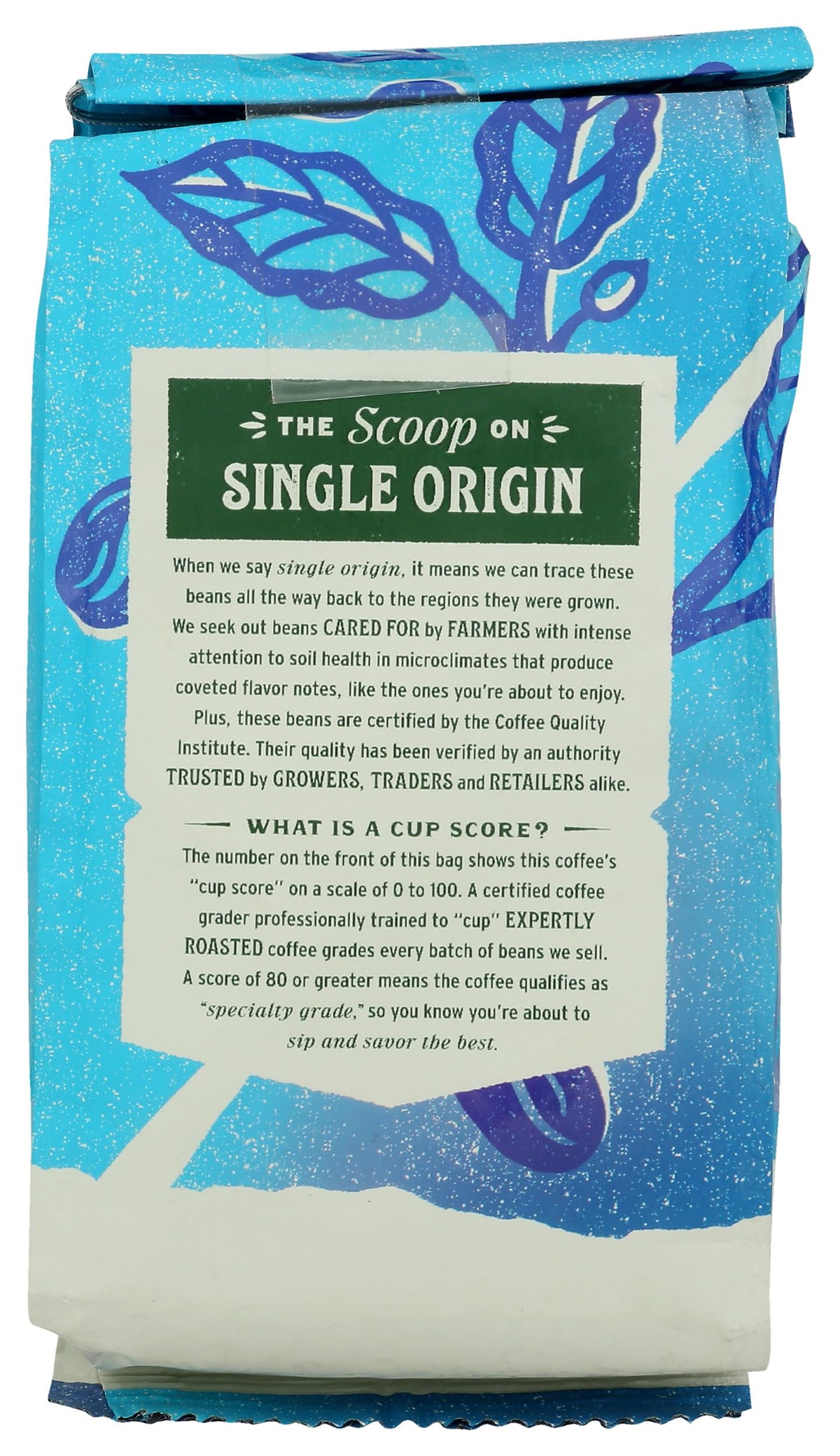 Whole Foods Market decaf Ethiopia coffee beans for brewing.