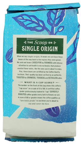 Whole Foods Market decaf Ethiopia coffee beans for brewing.