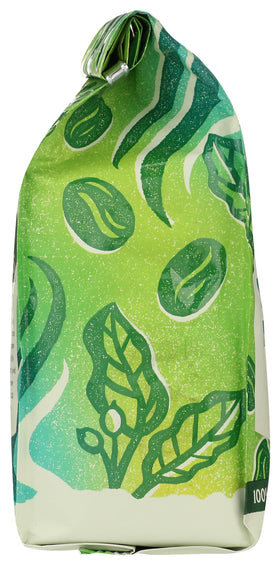 Whole Foods Market El Volcán light roast coffee beans showcased for small-batch freshness.