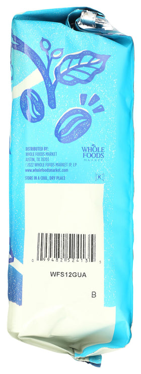 Steaming cup of Whole Foods Market Guatemala coffee.