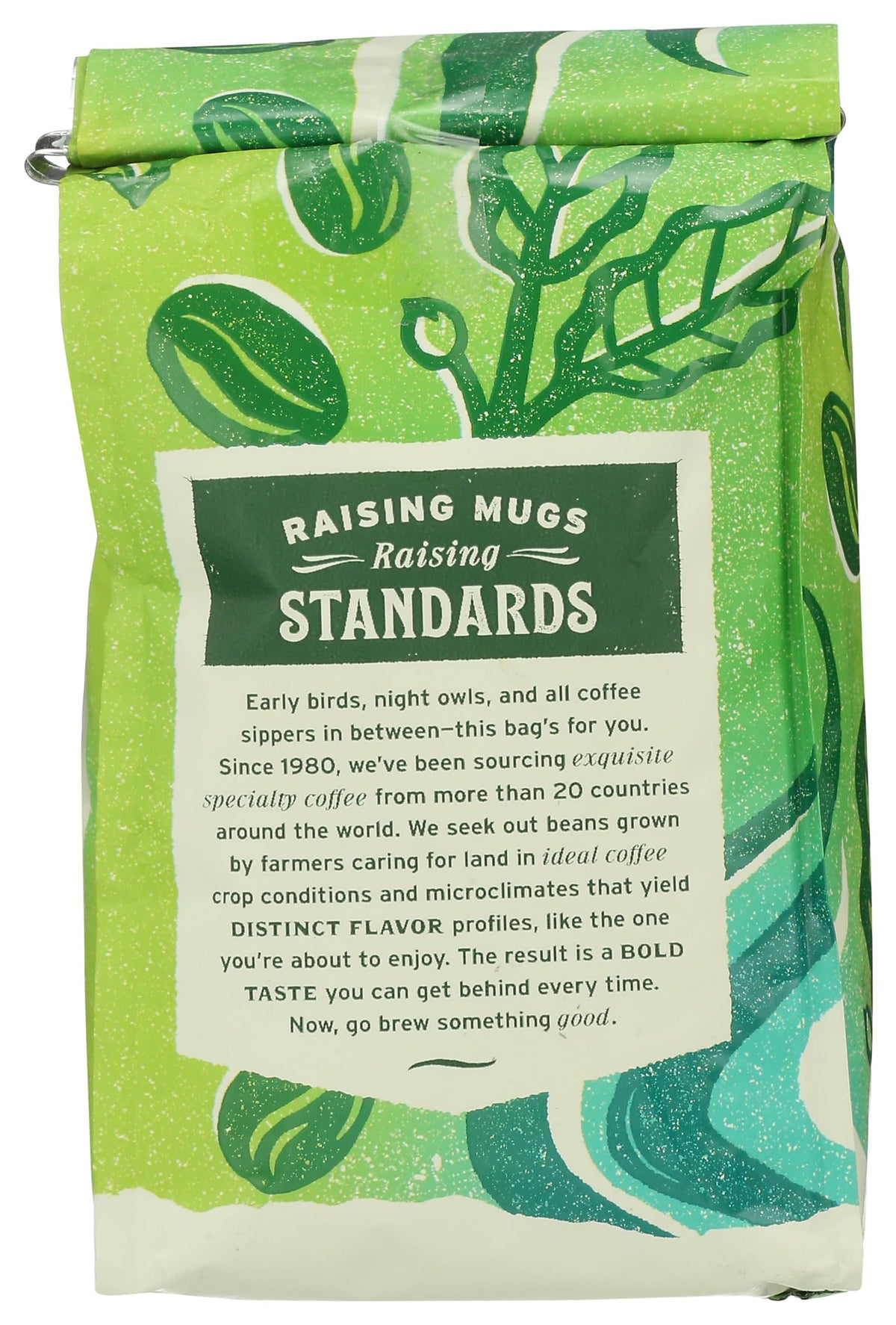 Whole Foods Market Organic Cafe La Duena coffee steaming mug shows medium roast balance